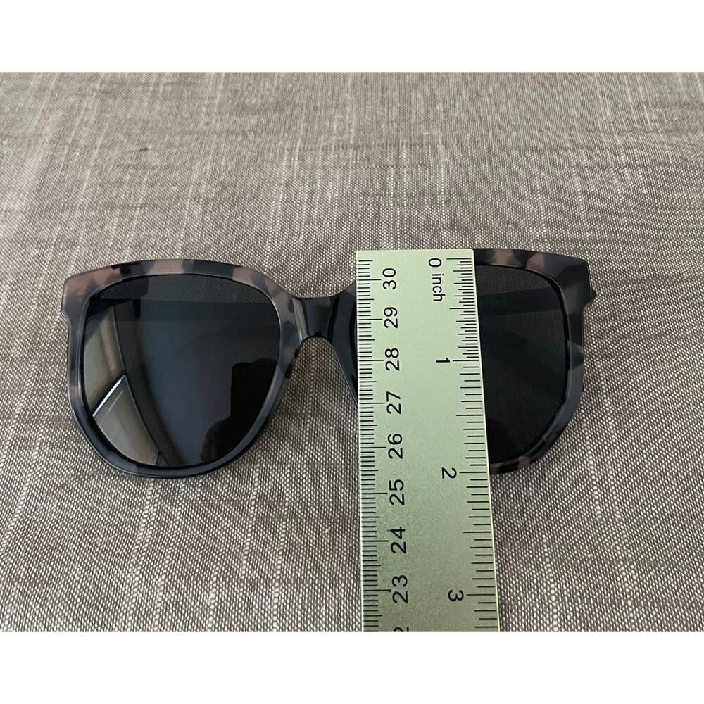 QUAY Coffee Run MiMi Womens Black Gray Tortoise Polarized Round Sunglasses - Picture 12 of 14